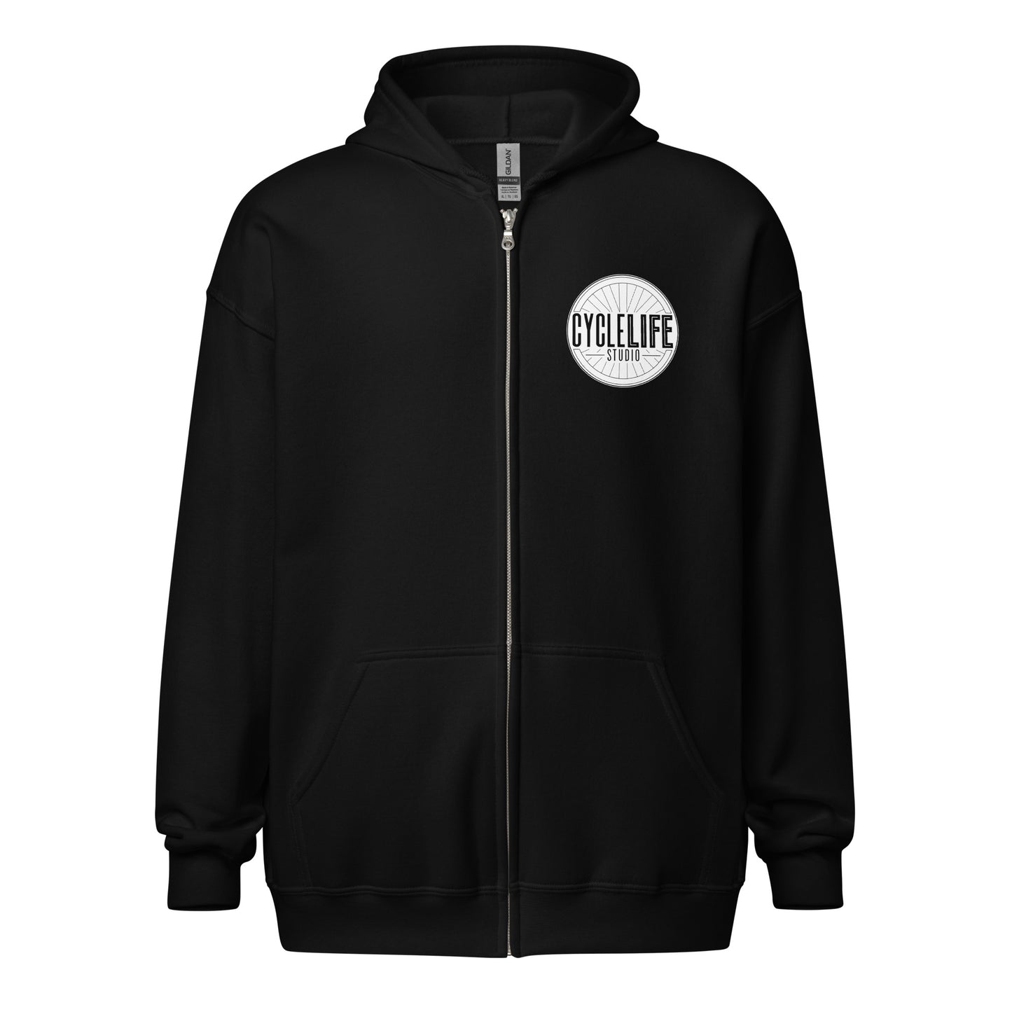 CLS Wht Logo Heavy Zip Hoodie - Unisex