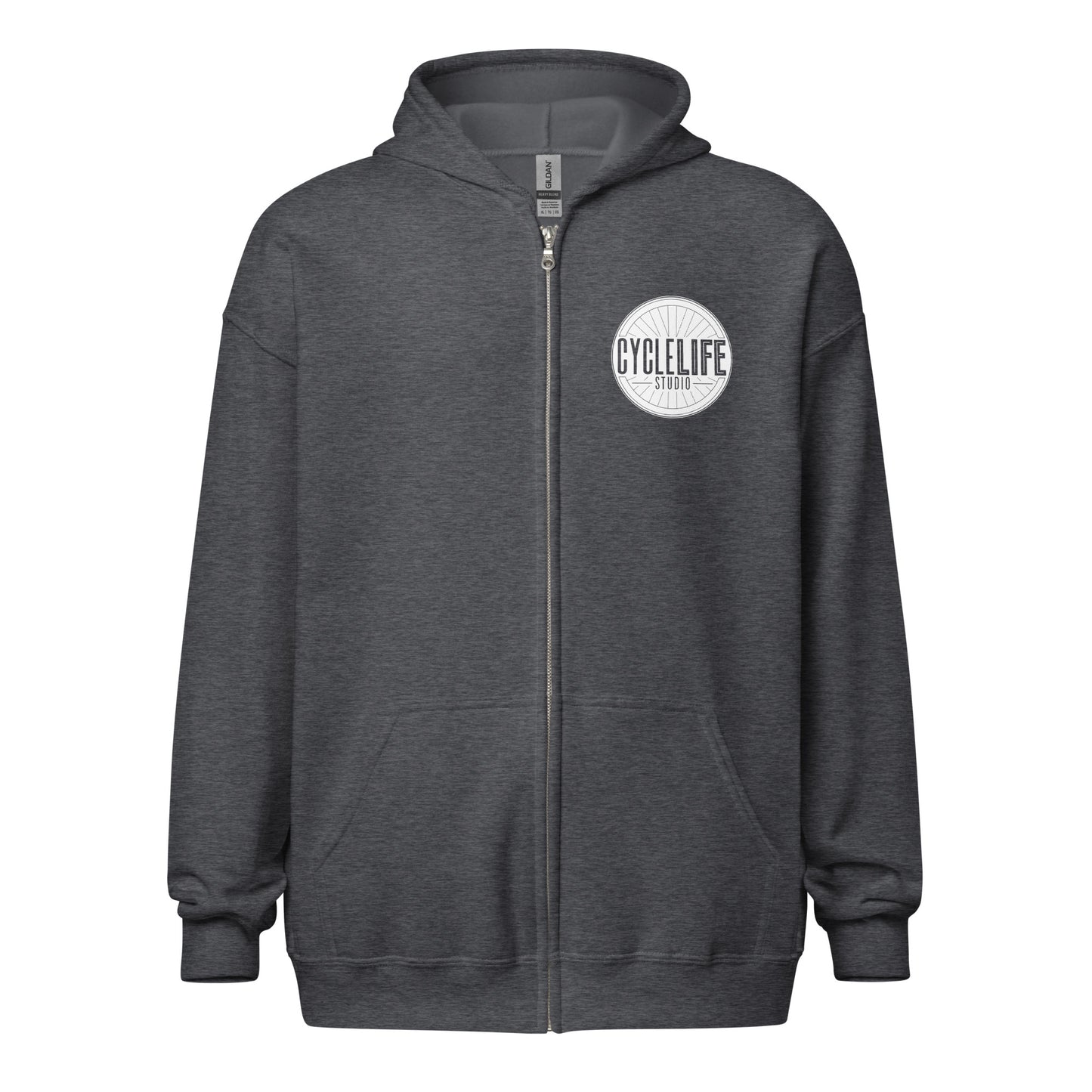 CLS Wht Logo Heavy Zip Hoodie - Unisex