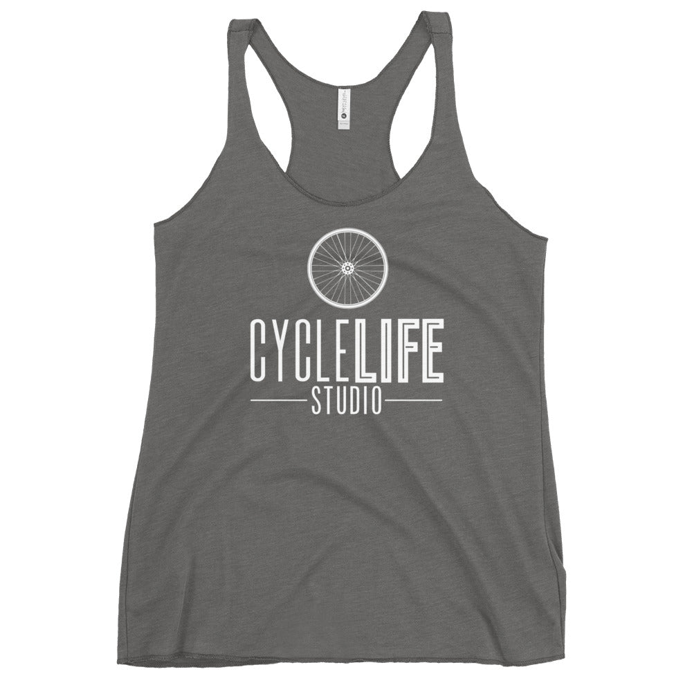 CLS Wht Logo Racerback Tank - Women's